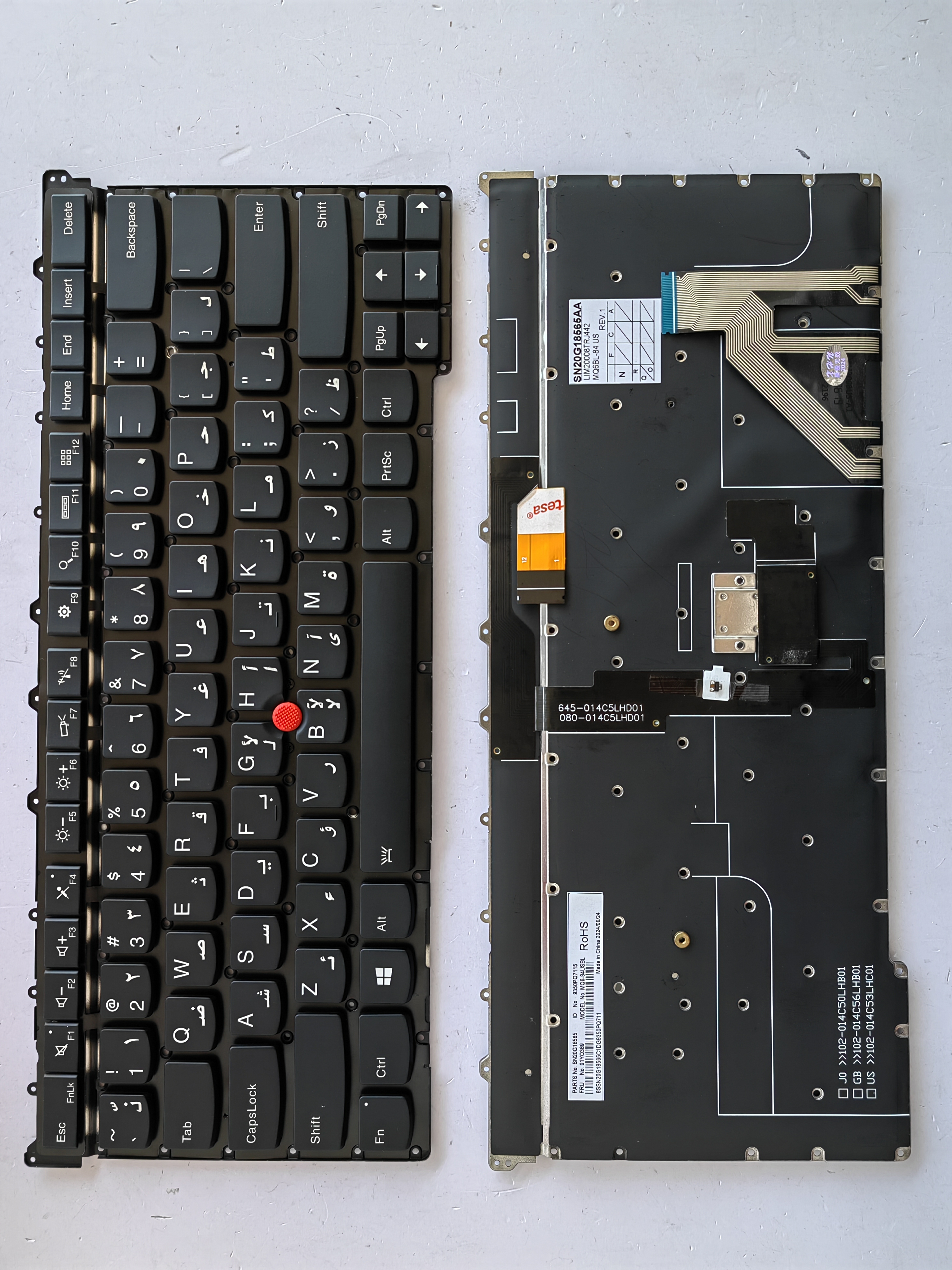 Picture of New Replacement Laptop Keyboard For IBM X1C 2015/X1 Carbon 3rd BLACK With Point Backlit (OEM) AR Layout